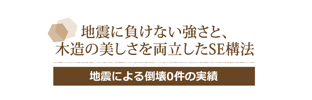 地震に負けない強さと、木造の美しさを両立したSE構法